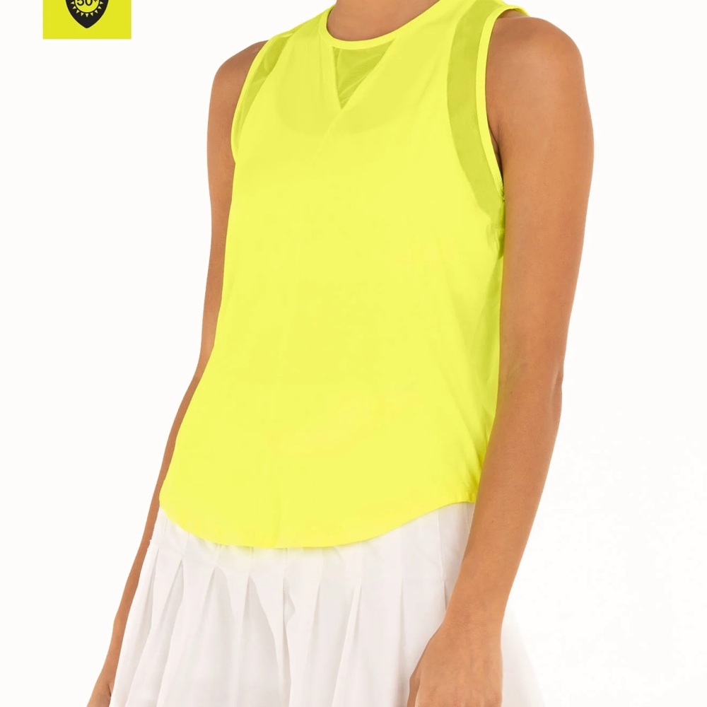 LUCKY IN LOVE LUV 50+ PROTECTION CHILL OUT TANK - NEON YELLOW
